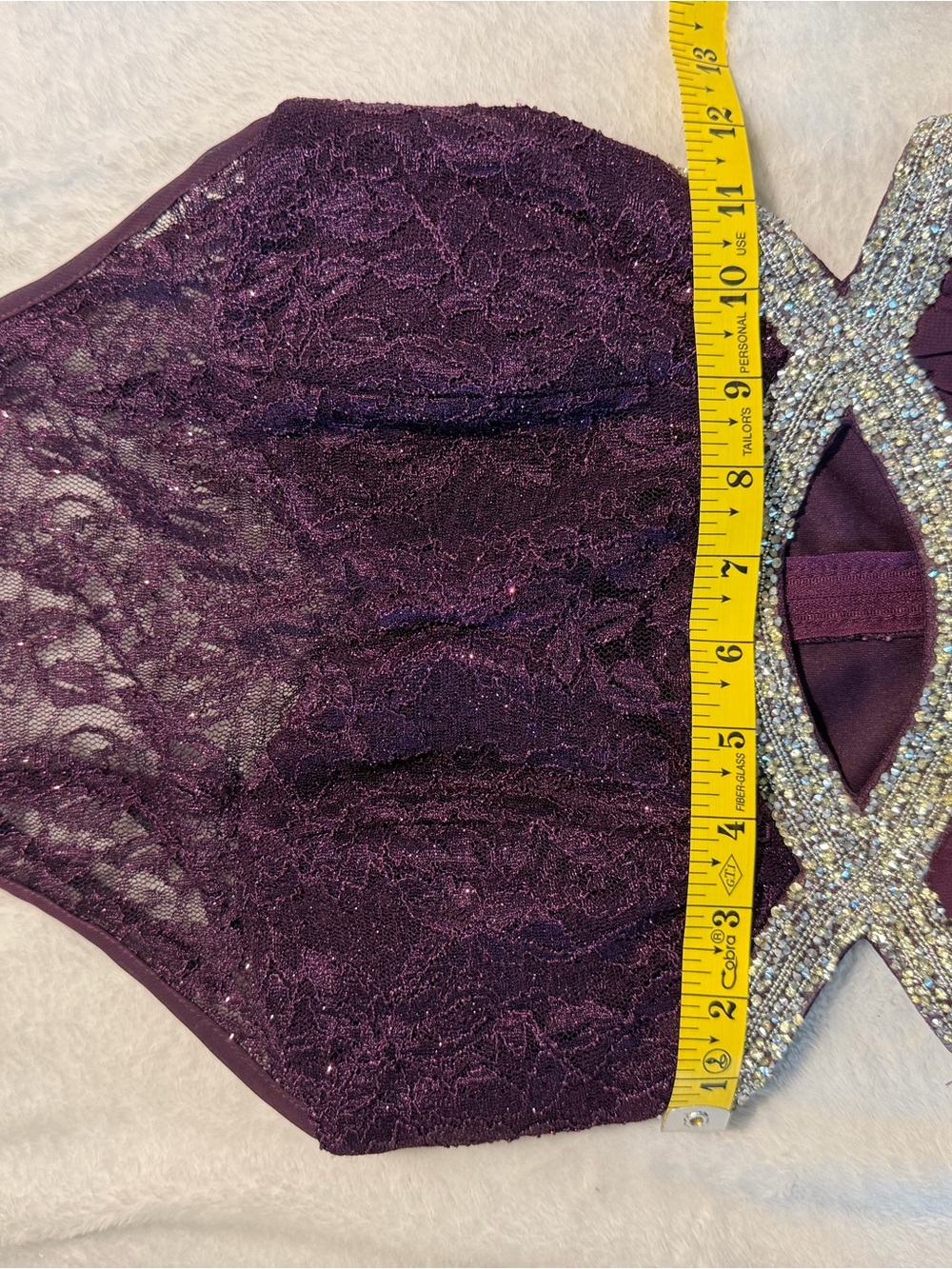 Speechless Plum Lace Mini Dress with Jeweled Waist - Picture 7 of 8